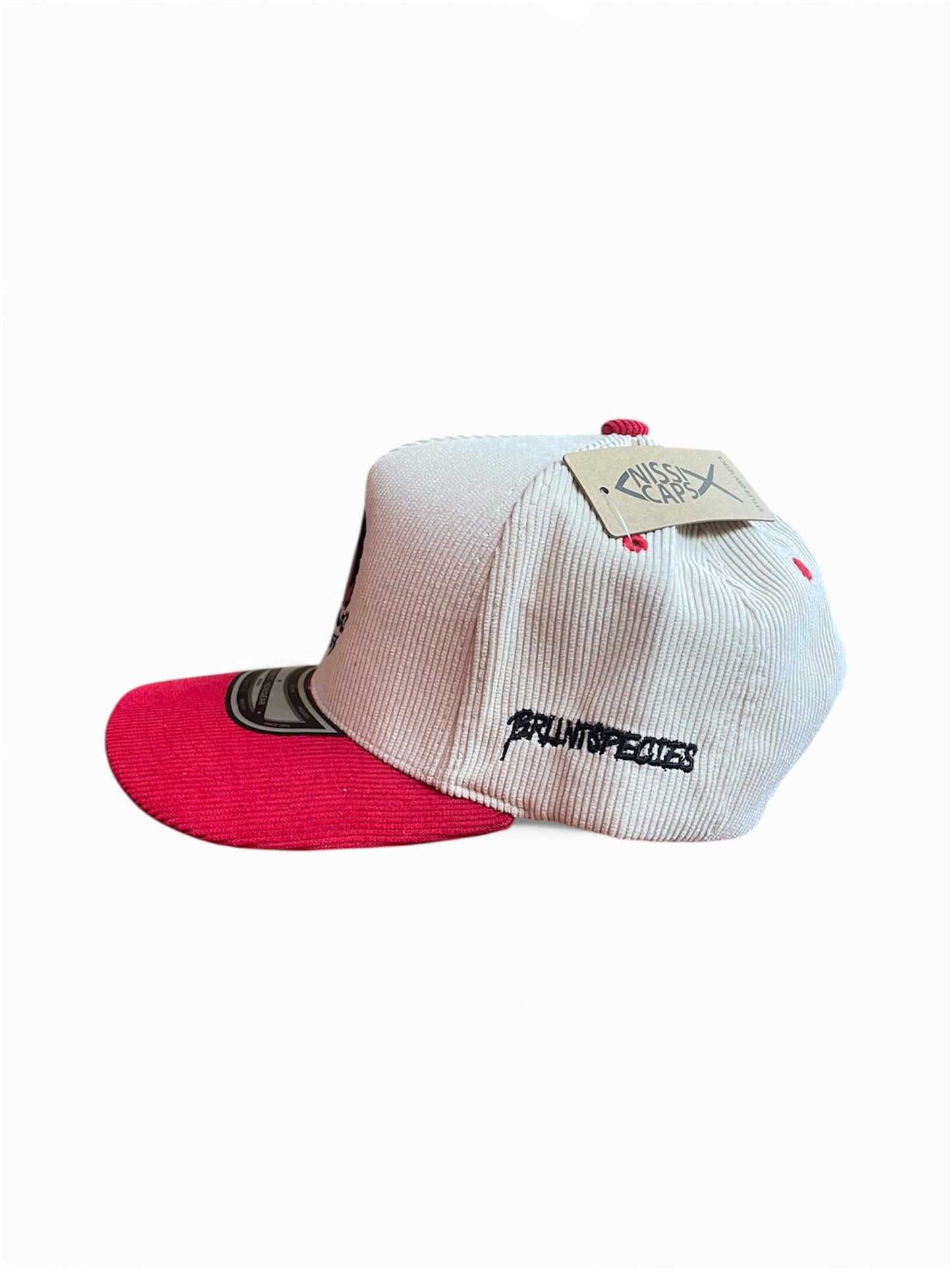 Corduroy Red & White