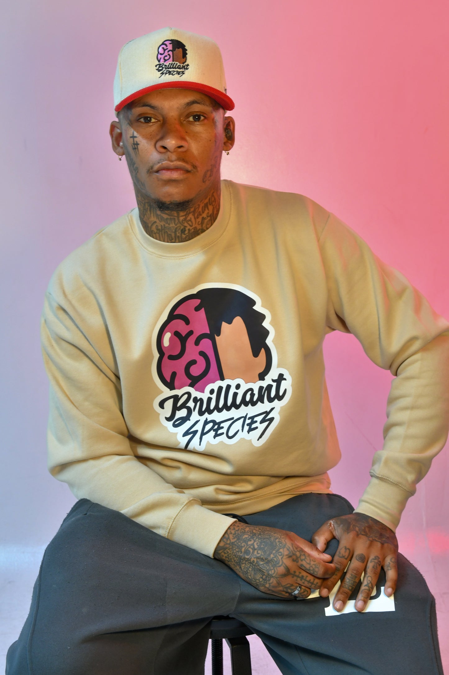 Corduroy Red & White