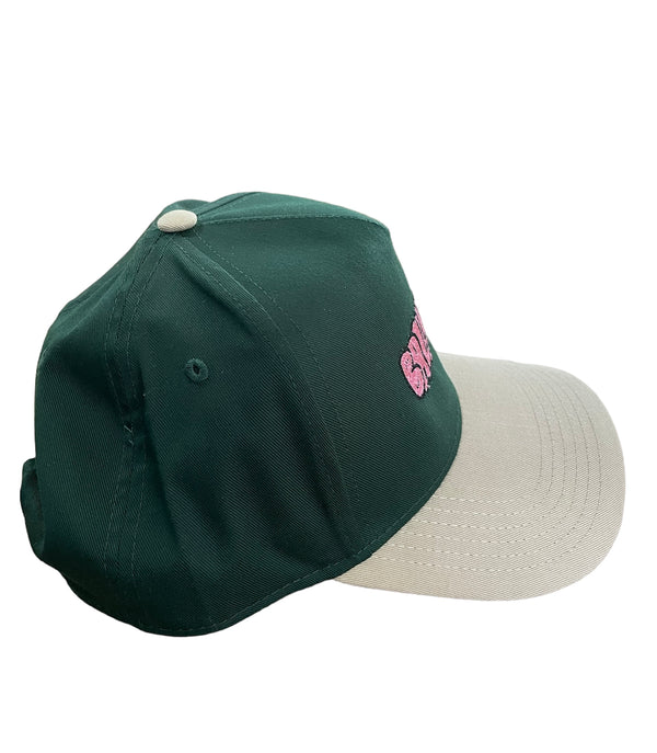 Half Green/Tan BrnlltSpcs Snapback