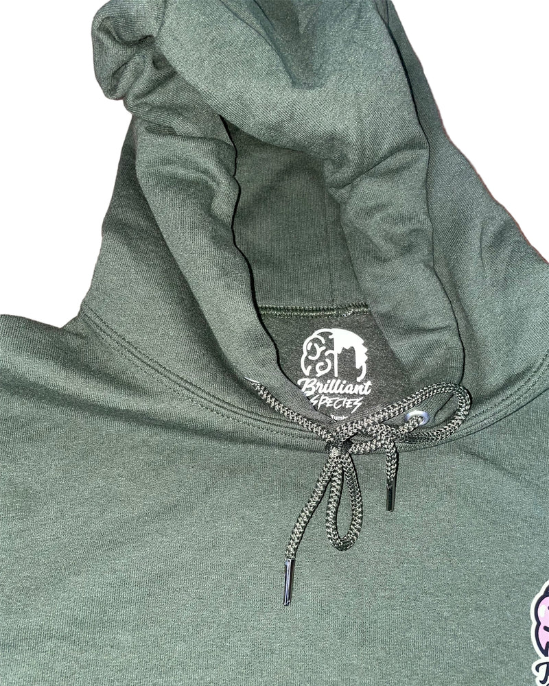 Olive Pocket Logo Hoodie