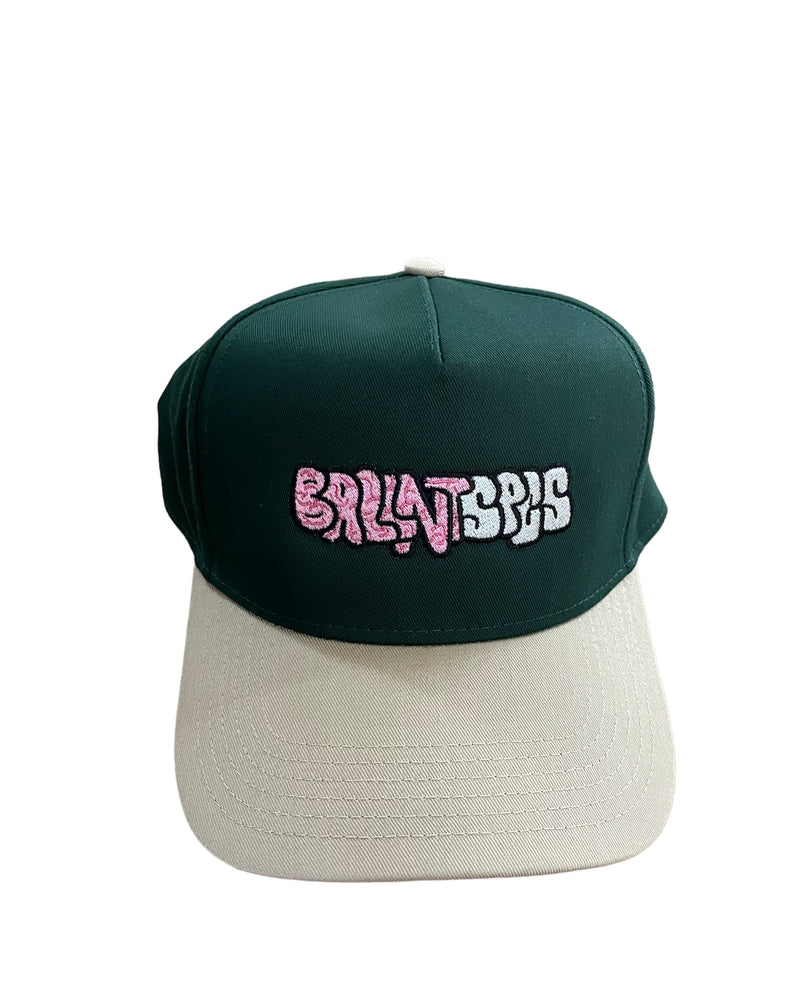 Half Green/Tan BrnlltSpcs Snapback